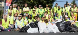 amma volunteers cleaning up litter and trash