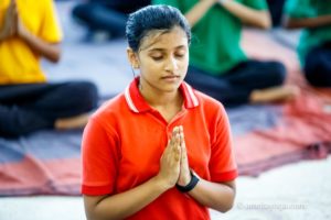 amrita yoga student in namaste new year