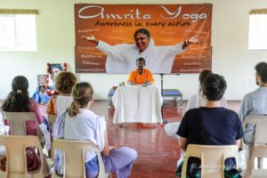 satsang talk at amrita yoga program