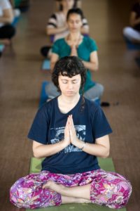 Amrita Yoga prayer pose
