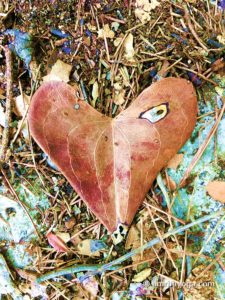 heart brown leaf